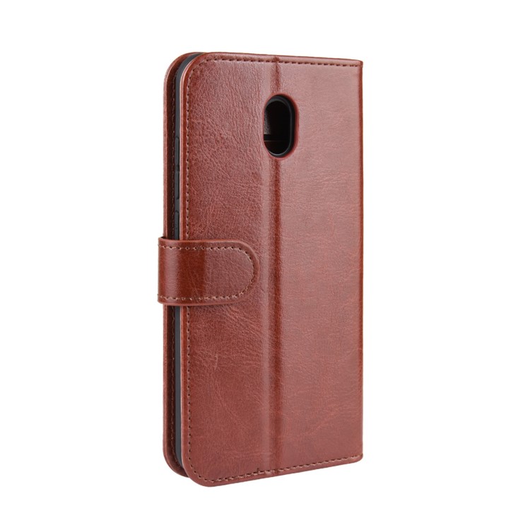 Crazy Horse Wallet Leather Stand Case for Xiaomi Redmi 8A - Brown-4