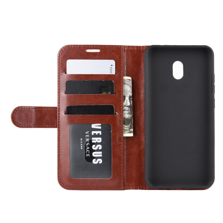 Crazy Horse Wallet Leather Stand Case for Xiaomi Redmi 8A - Brown-6