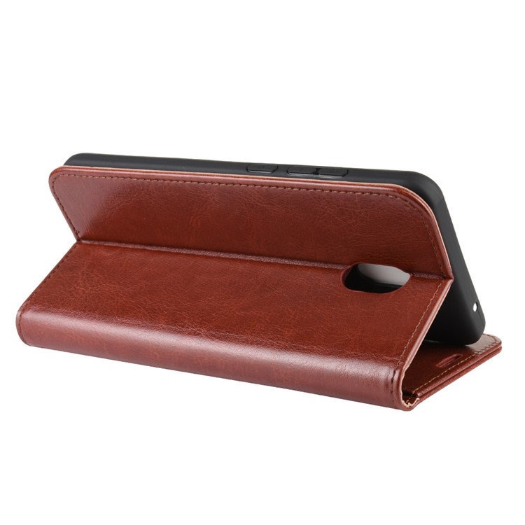 Crazy Horse Wallet Leather Stand Case for Xiaomi Redmi 8A - Brown-8