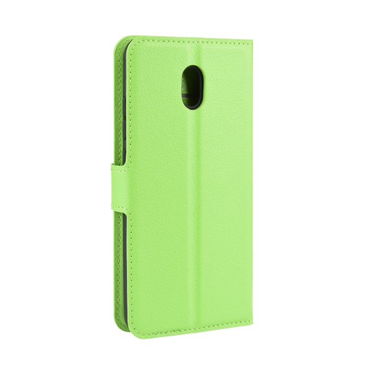 Litchi Skin Wallet Leather Stand Phone Mobile Casing Cover for Xiaomi Redmi 8A - Green-3