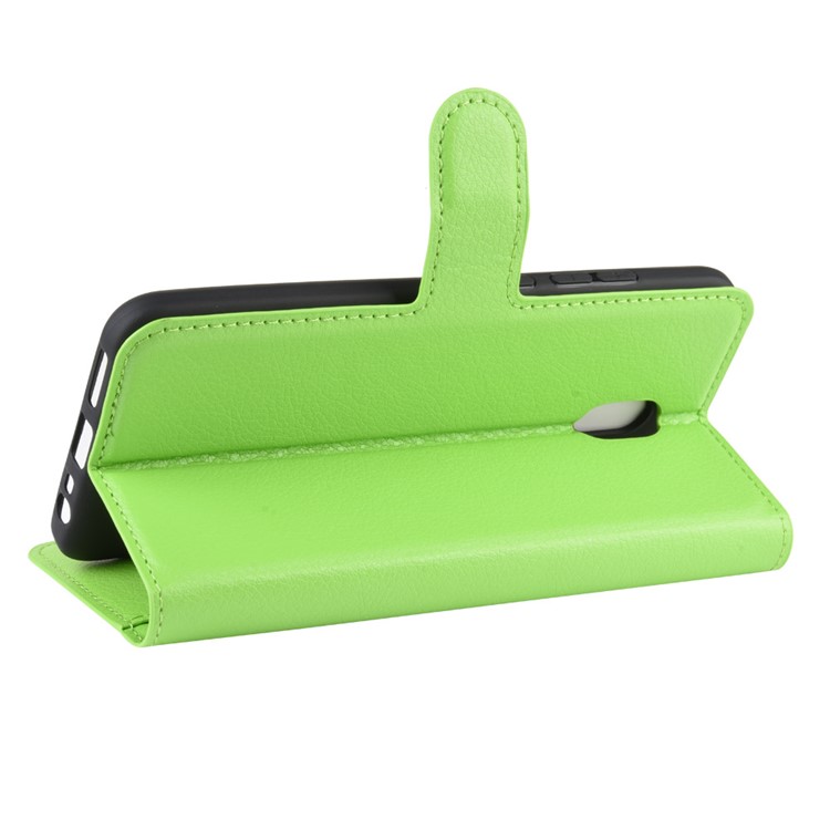 Litchi Skin Wallet Leather Stand Phone Mobile Casing Cover for Xiaomi Redmi 8A - Green-6