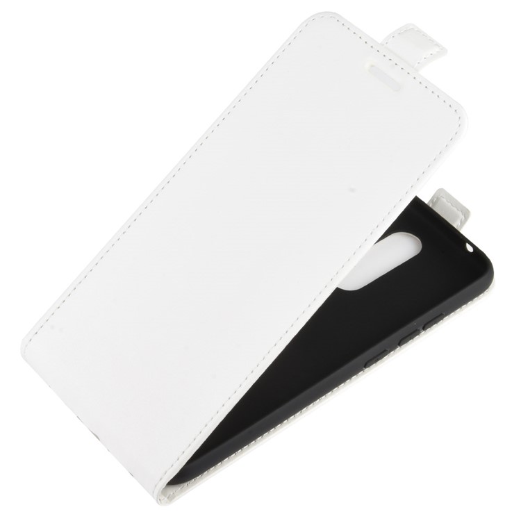 Crazy Horse Skin Leather Vertical Flip Case for Xiaomi Redmi 8 - White-3