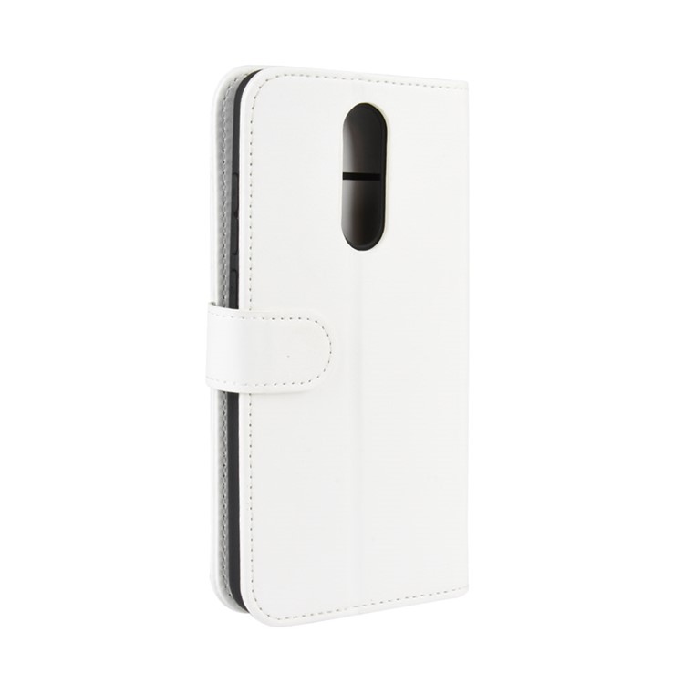 Crazy Horse Skin Wallet Leather Stand Case Shell for Xiaomi Redmi 8 - White-4