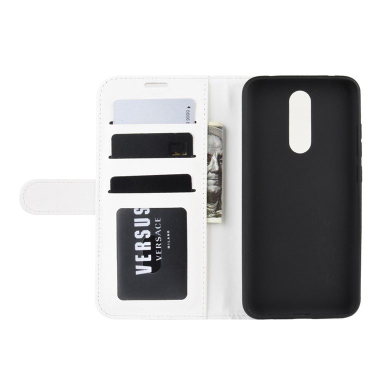 Crazy Horse Skin Wallet Leather Stand Case Shell for Xiaomi Redmi 8 - White-6