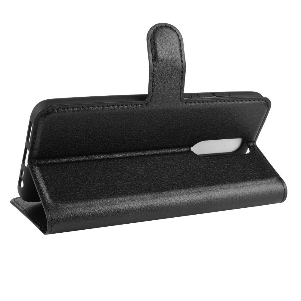 Portafoglio Della Pelle Litchi Pelle Cool Stand Case Per Xiaomi Redmi 8 - Nero-7