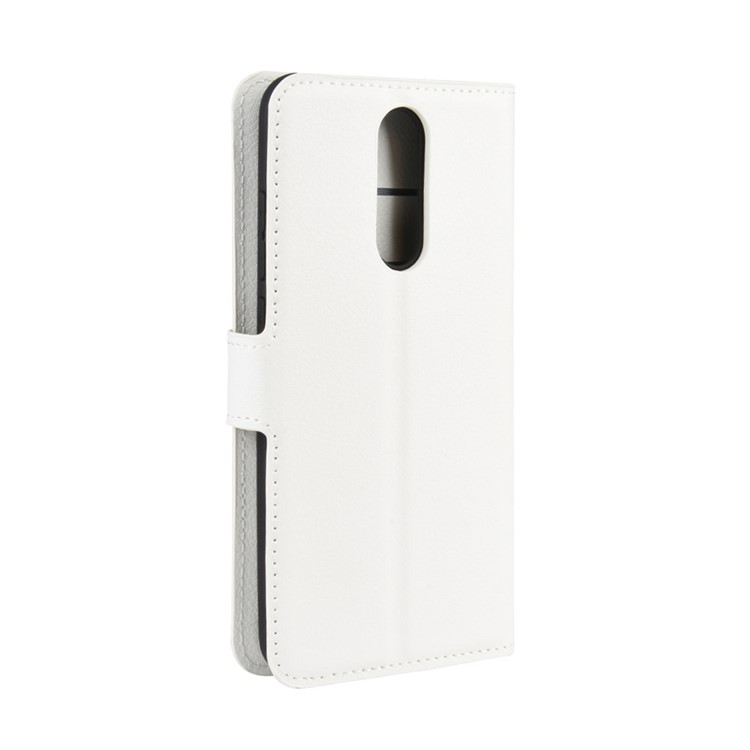 Litchi Skin Wallet Leather Cool Stand Case for Xiaomi Redmi 8 - White-3