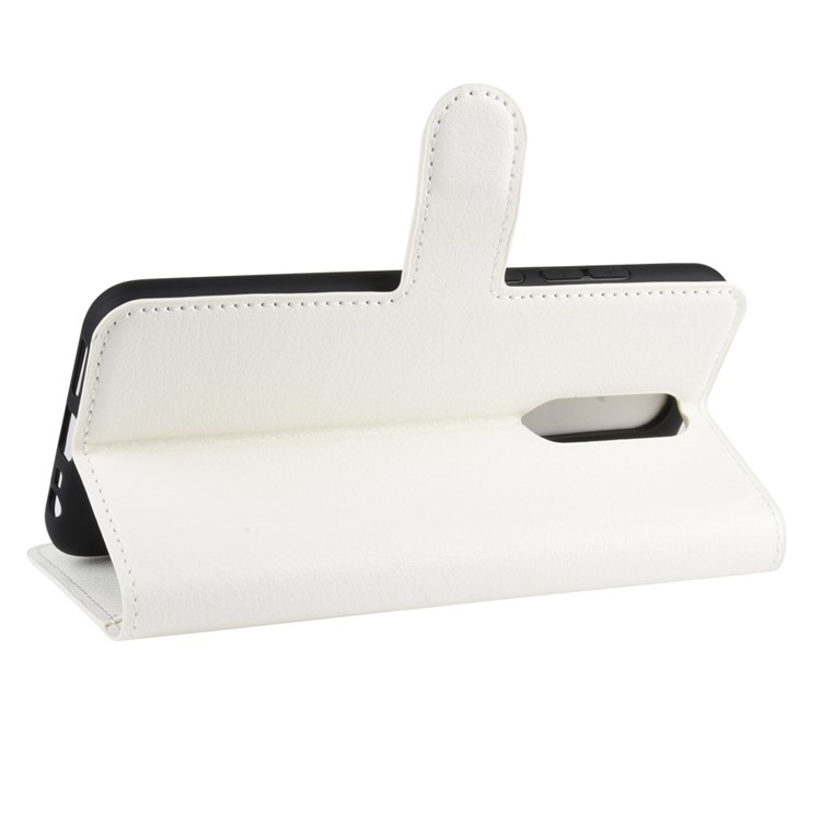 Litchi Skin Wallet Leather Cool Stand Case for Xiaomi Redmi 8 - White-6