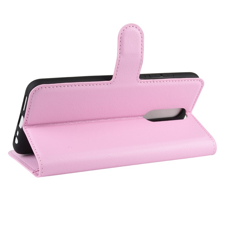 Litchi Skin Wallet Leather Cool Stand Case for Xiaomi Redmi 8 - Pink-6