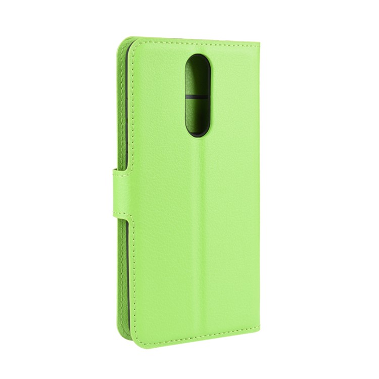 Litchi Skin Wallet Leather Cool Stand Case for Xiaomi Redmi 8 - Green-3