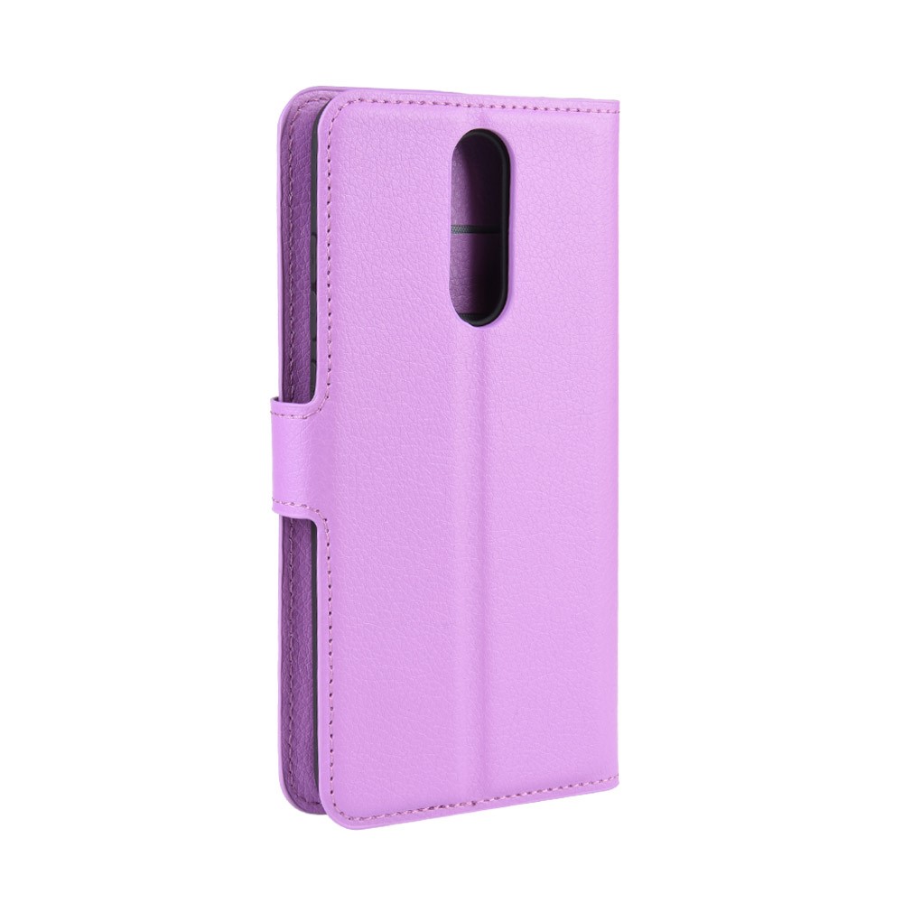 Litchi Skin Wallet Leather Cool Stand Case for Xiaomi Redmi 8 - Purple-3