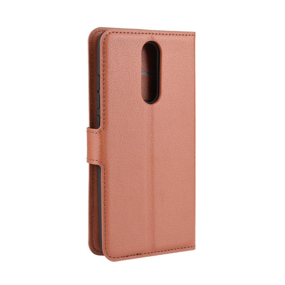 Litchi Skin Wallet Кожаная Стенд Корпус Для Xiaomi Redmi 8 - Коричневый-3