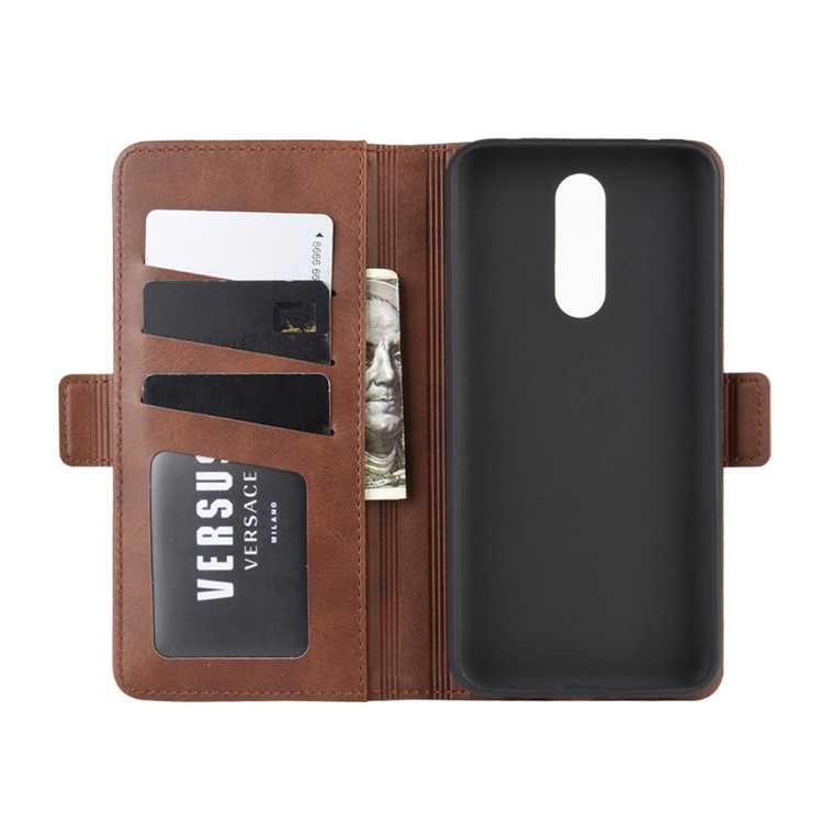 Magnet Adsorption PU Leather Stylish Case for Xiaomi Redmi 8 - Coffee-5