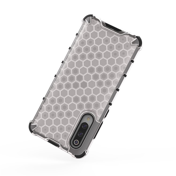 Honeycomb Pattern Shock-proof TPU + PC Hybrid Case for Xiaomi Mi 9 Pro - White-4