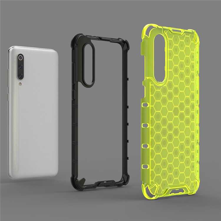 Honeycomb Pattern Shock-proof TPU + PC Hybrid Case for Xiaomi Mi 9 Pro - Green-2