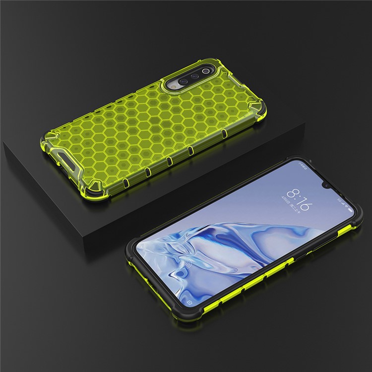 Honeycomb Pattern Shock-proof TPU + PC Hybrid Case for Xiaomi Mi 9 Pro - Green-4