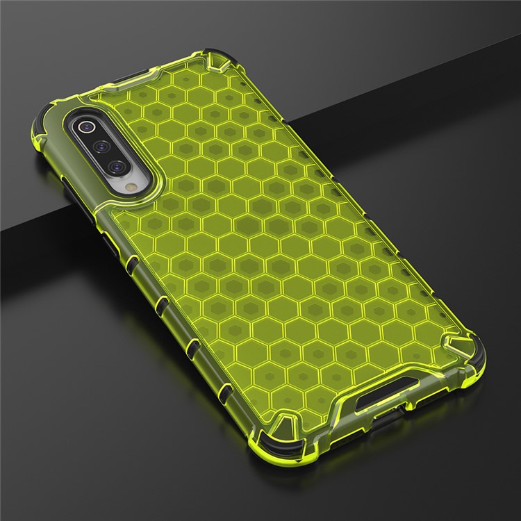 Honeycomb Pattern Shock-proof TPU + PC Hybrid Case for Xiaomi Mi 9 Pro - Green-5