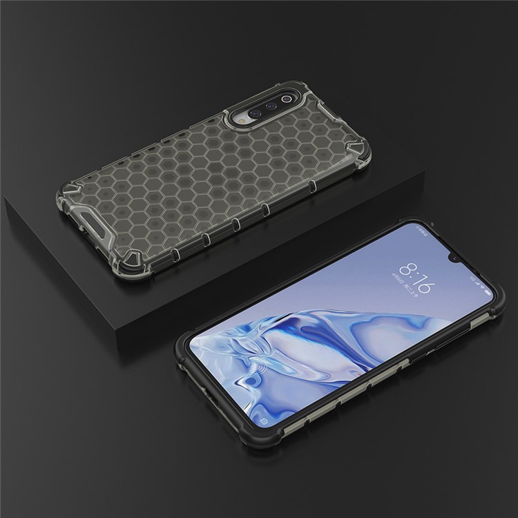 Honeycomb Pattern Shock-proof TPU + PC Hybrid Case for Xiaomi Mi 9 Pro - Black-3
