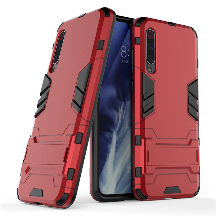 PC + TPU Cool Case with Kickstand for Xiaomi Mi 9 Pro - Red-1