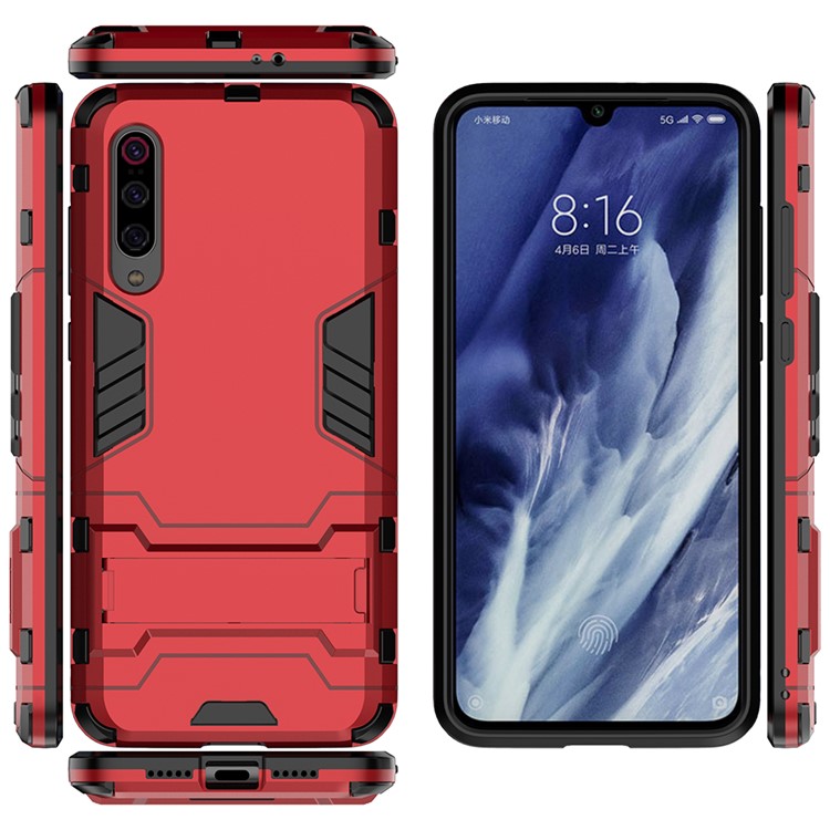 PC + TPU Cool Case with Kickstand for Xiaomi Mi 9 Pro - Red-3