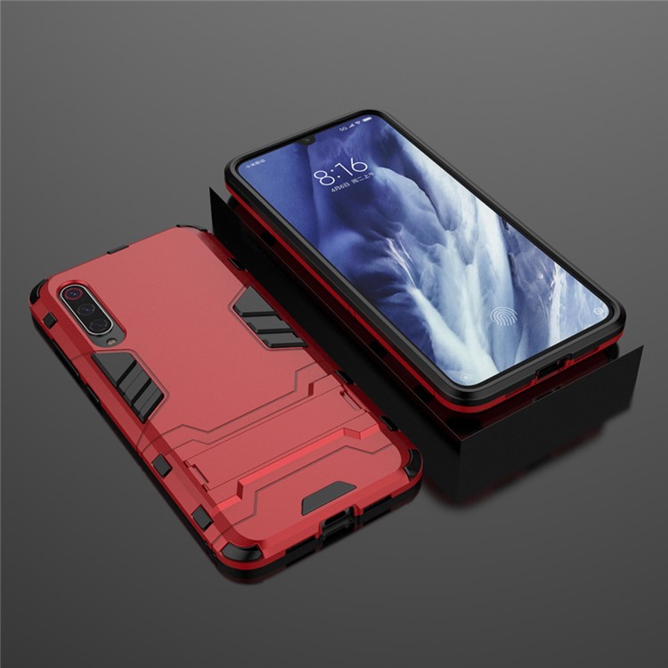 PC + TPU Cool Case with Kickstand for Xiaomi Mi 9 Pro - Red-5