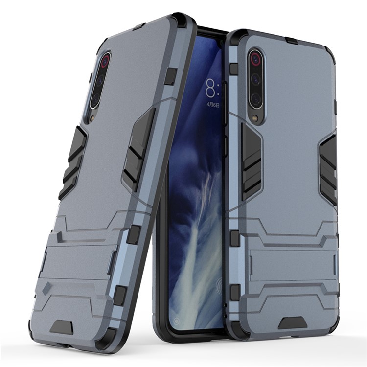 PC + TPU Cool Case with Kickstand for Xiaomi Mi 9 Pro - Dark Blue-1