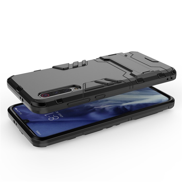 PC + TPU Cool Case Com Kickstand Para Xiaomi Mi 9 Pro - Preto