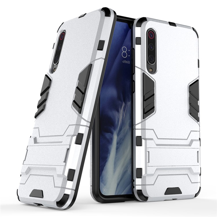PC + TPU Cool Case with Kickstand for Xiaomi Mi 9 Pro - White-1