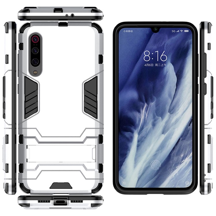 PC + TPU Cool Case with Kickstand for Xiaomi Mi 9 Pro - White-4
