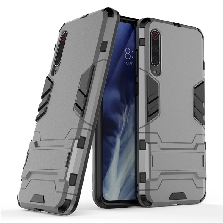 PC + TPU Cool Case with Kickstand for Xiaomi Mi 9 Pro - Grey-1