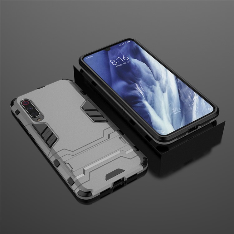 PC + TPU Cool Case with Kickstand for Xiaomi Mi 9 Pro - Grey-5