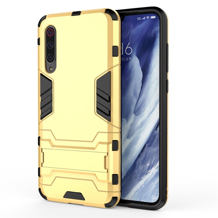 PC + TPU Cool Case with Kickstand for Xiaomi Mi 9 Pro - Gold-2