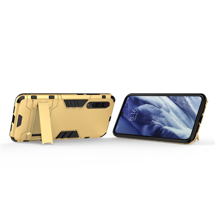 PC + TPU Cool Case with Kickstand for Xiaomi Mi 9 Pro - Gold-4
