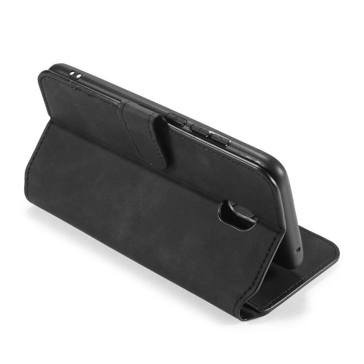 DG.MING Retro Style Wallet Stylish Leather Stand Case for Xiaomi Redmi 8A - Black-4
