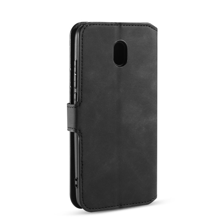 DG.MING Retro Style Wallet Stylish Leather Stand Case for Xiaomi Redmi 8A - Black-7