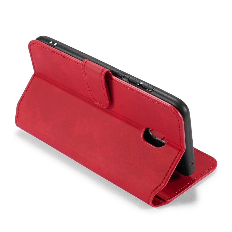 DG.MING Retro Style Wallet Stylish Leather Stand Case for Xiaomi Redmi 8A - Red-6