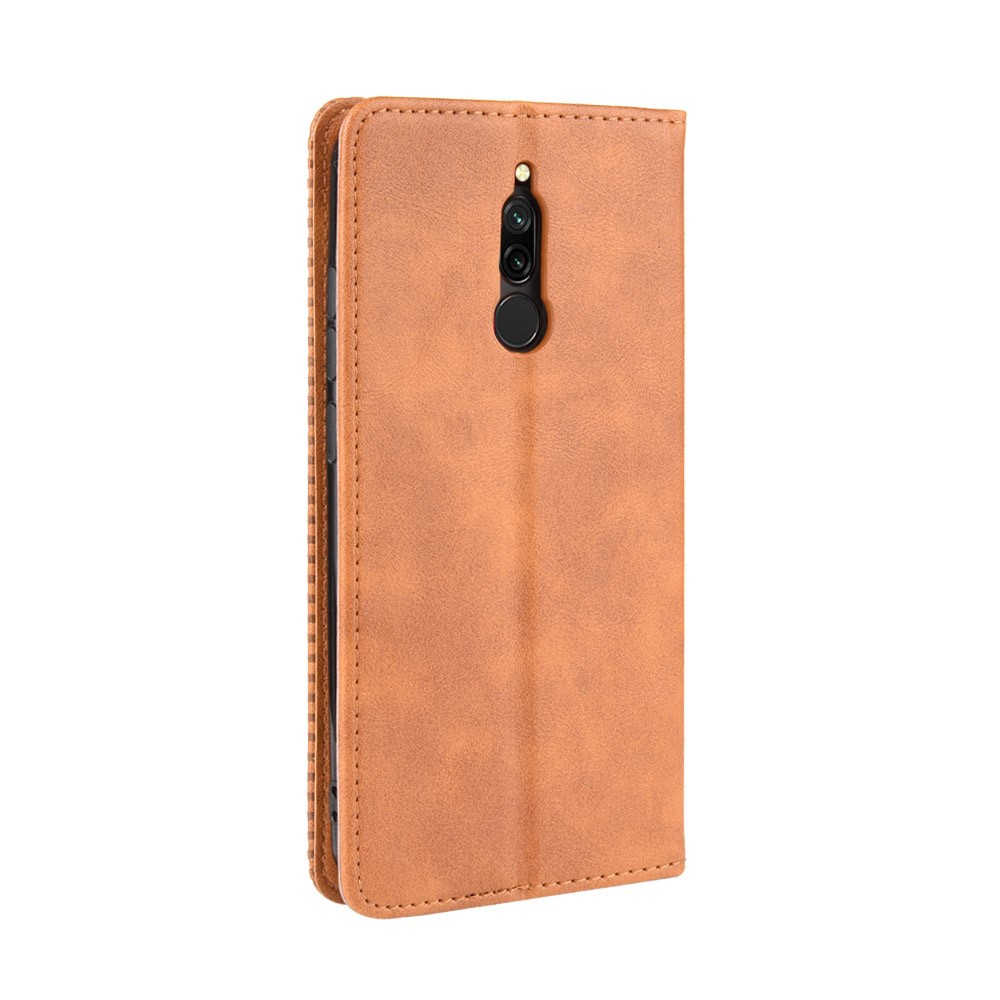Retro Auto-absorbed Leather Casing Shell for Xiaomi Redmi 8 - Brown-4