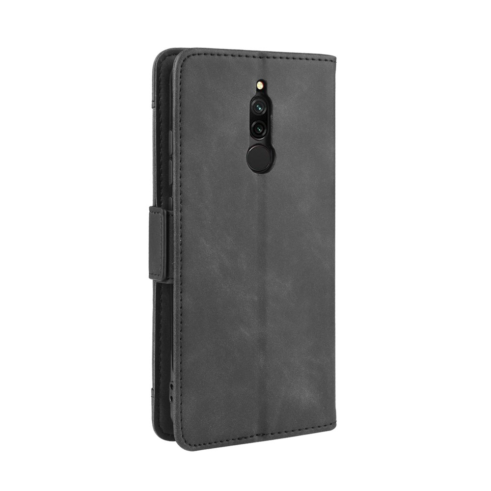 Caja de Teléfono Protector de Cuero de Billetera Con Múltiples Ranuras Para Tarjetas Para Xiaomi Redmi 8 - Negro