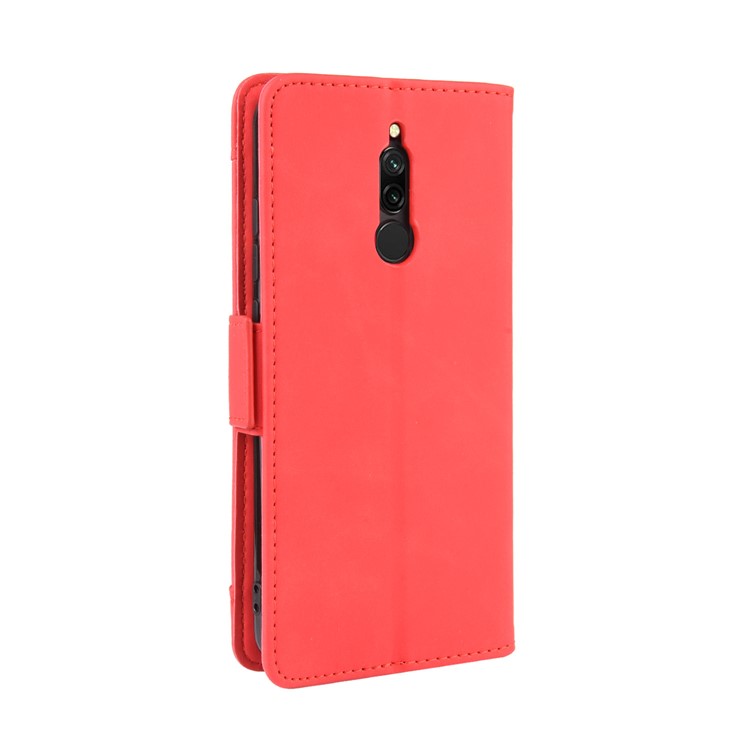 Wallet Stand Leather Protective Phone Case with Multiple Card Slots for Xiaomi Redmi 8 - Red-5