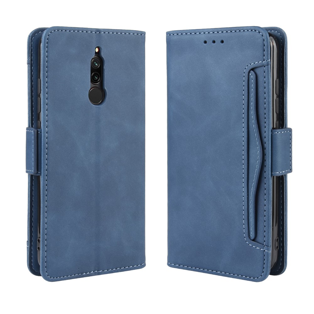Wallet Stand Leather Protective Phone Case with Multiple Card Slots for Xiaomi Redmi 8 - Blue-2