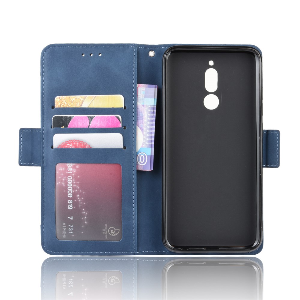 Wallet Stand Leather Protective Phone Case with Multiple Card Slots for Xiaomi Redmi 8 - Blue-6