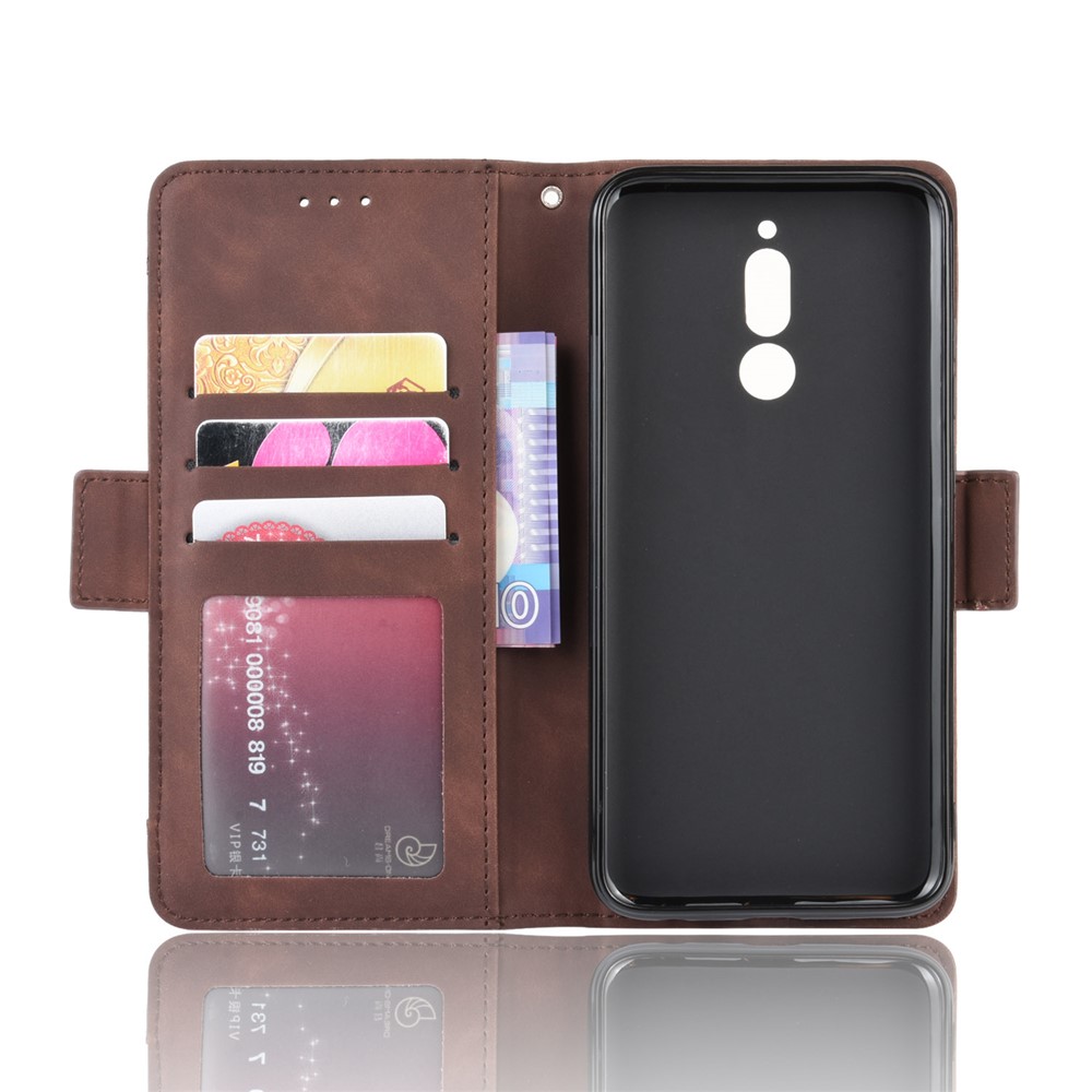 Wallet Stand Leather Protective Phone Case with Multiple Card Slots for Xiaomi Redmi 8 - Brown-6