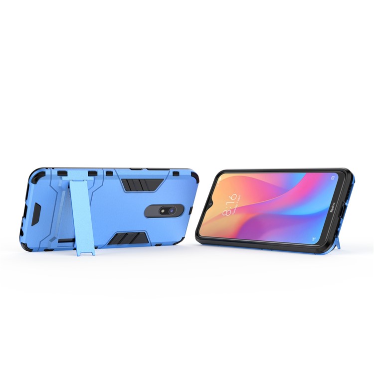 2-in-1 Plastic + TPU Phone Shell with Kickstand for Xiaomi Redmi 8A - Baby Blue-3