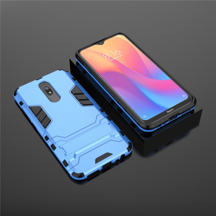 2-in-1 Plastic + TPU Phone Shell with Kickstand for Xiaomi Redmi 8A - Baby Blue-4