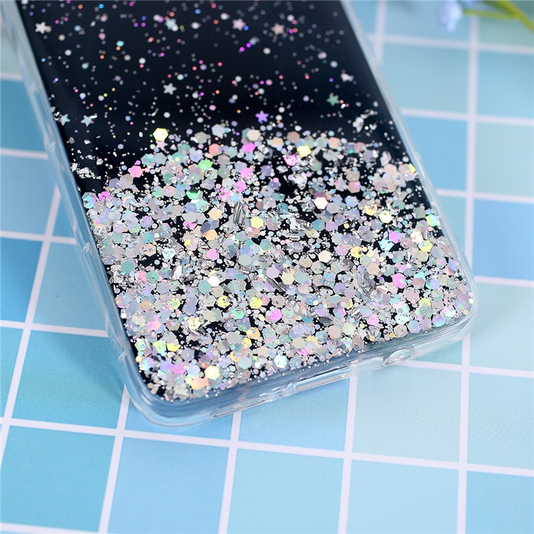 Glitter Sequins Inlaid Style TPU Phone Cover Casing for Xiaomi Redmi Note 8 Pro - Black-3