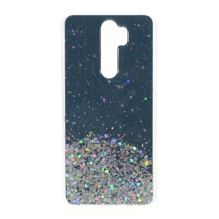 Glitter Sequins Inlaid Style TPU Phone Cover Casing for Xiaomi Redmi Note 8 Pro - Black-5