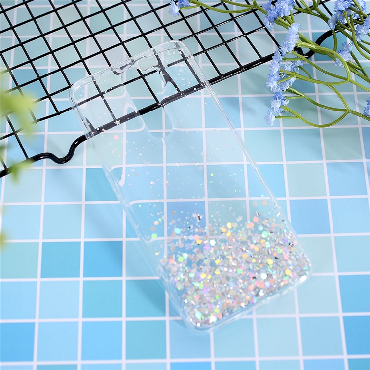 Glitter Sequins Inlaid Style TPU Phone Cover Casing for Xiaomi Redmi Note 8 Pro - Transparent-1