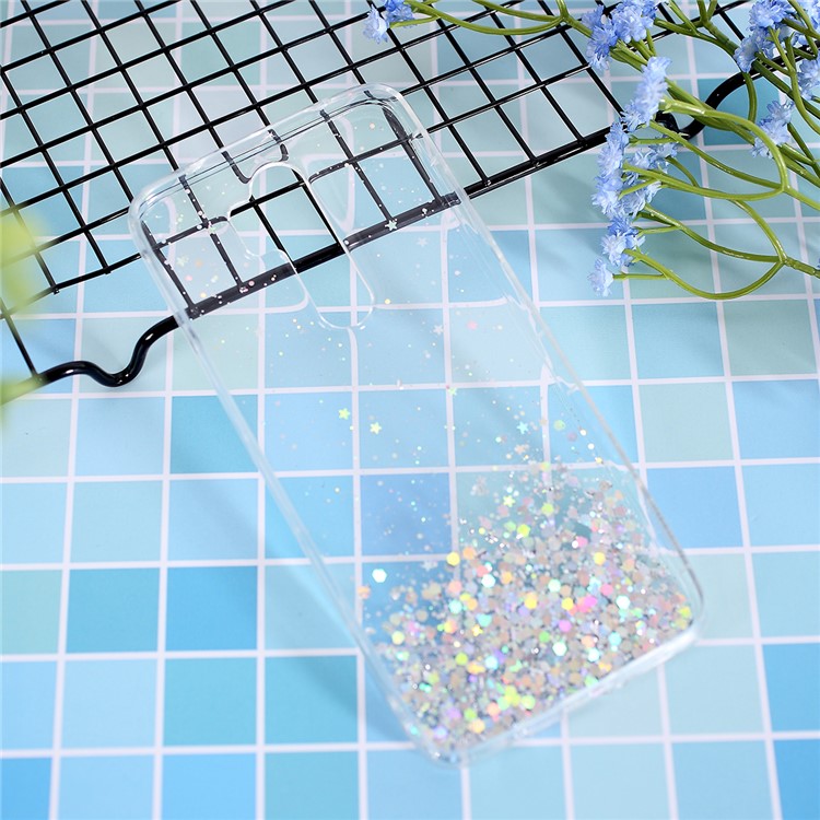 Glitter Sequins Inlaid Style TPU Phone Cover Casing for Xiaomi Redmi Note 8 Pro - Transparent-4