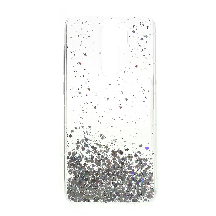 Glitter Sequins Inlaid Style TPU Phone Cover Casing for Xiaomi Redmi Note 8 Pro - Transparent-5