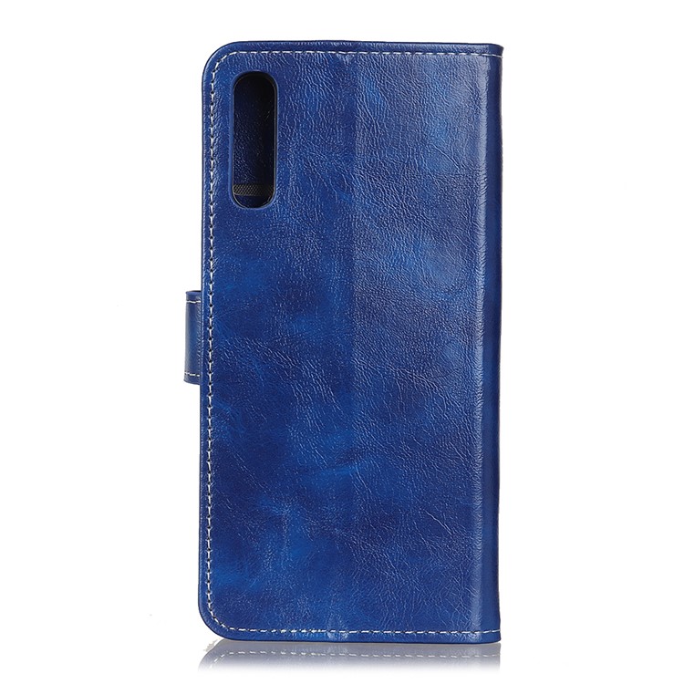 Crazy Horse Leather Wallet Stand Case for Xiaomi Mi 9 Pro 5G / Mi 9 Pro - Blue-3