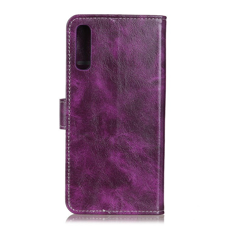 Crazy Horse Leather Wallet Stand Case for Xiaomi Mi 9 Pro 5G / Mi 9 Pro - Purple-3